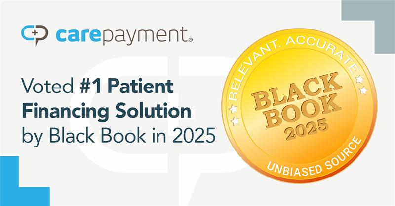 Black Book Top Patient Financing Solution Awarded to CarePayment in 2025