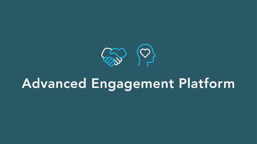 title graphic that reads advanced patient engagement platform with icons