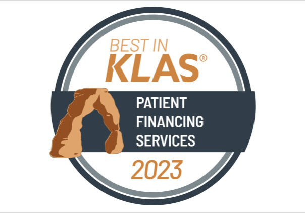 award for best in KLAS patient financing services 2023
