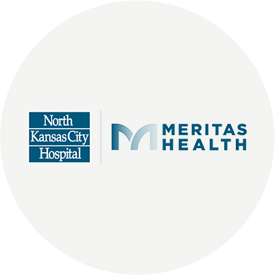 dual logo of north kansas city hospital and meritas health for case study