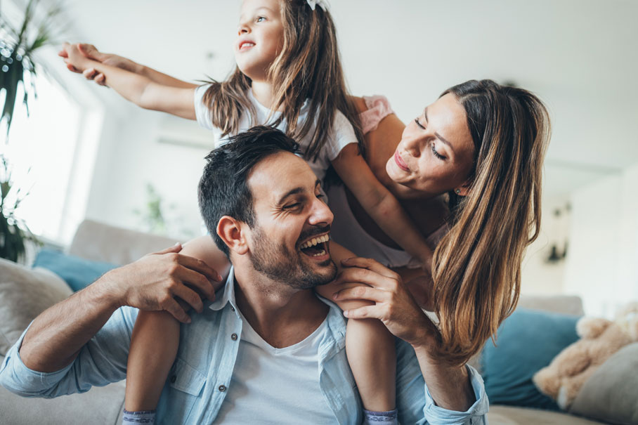 happy family able to afford interest free medical bills