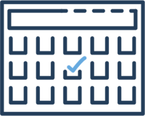 calendar icon conveying patient engagement platform that allows early pre-care enrollment 